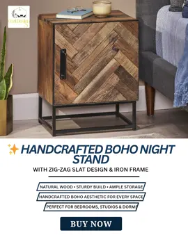 🌿 CRAFTED FOR COMFORT Bring Boho Soul to Your Space. ✨ The Handcrafted Boho Night Stand — exclusively at Cozi.Design Every corner deserves character — make yours unforgettable. The Handcrafted Boho Night Stand blends natural wood warmth with a handcrafted zig-zag slat design and sturdy iron frame. Its bohemian charm and timeless build create a relaxing yet stylish vibe that elevates any room. Whether you’re styling your dorm, a modern apartment, or a cozy bedroom, this piece transforms empty corners into meaningful, story-filled spaces. The raw textures, smooth lines, and natural tones add depth and personality — turning your room into a reflection of you. This isn’t just furniture — it’s crafted expression. 👉 Book Your Free Design Consult Today: https://calendly.com/queuevision/cozidesign-meeting 🏡 Explore our collections: https://cozi.design/ #Cozidesignusa #CoziDesign #BohoInteriors #CozySpaces #ModernBoho #HandcraftedFurniture #InteriorGoals #DormDecor #DesignWithPurpose #CoziLiving #HomeStyling