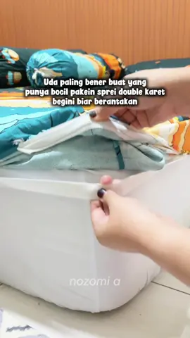 Enak banget pake sprei double karet gini, gak bikin emosyii #spreidoublekaret #spreiantigeser #spreianak 