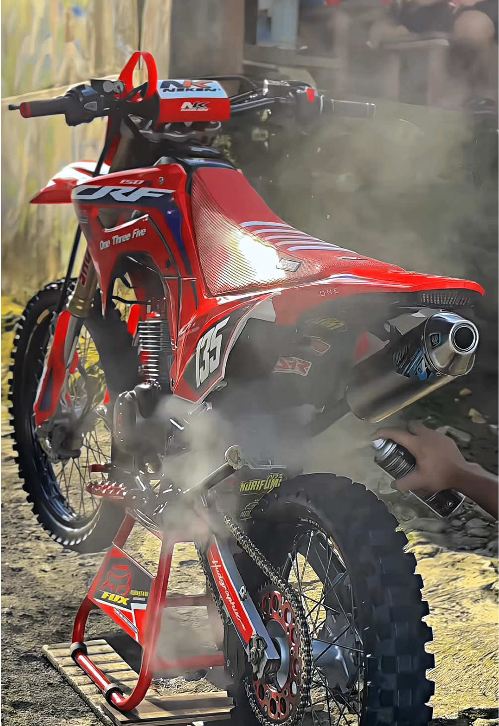 Auto mengkilap 🤩 #crf #trail #enduro #hafezrestorer #cekkeranjangkuning 