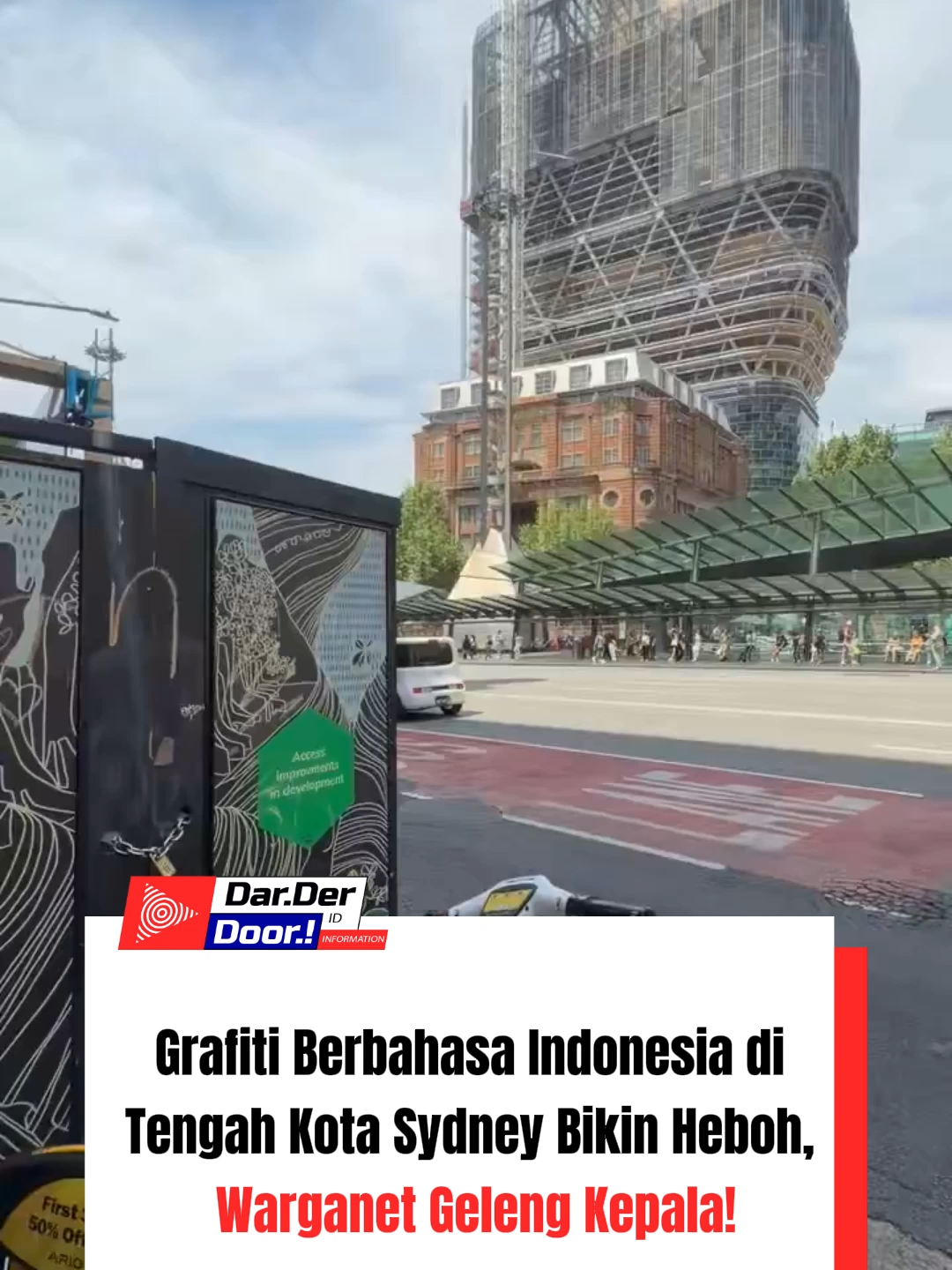 Seorang warga negara Indonesia (WNI) di Sydney, Australia, merekam sebuah grafiti berbahasa Indonesia yang berisi kata-kata tak senonoh di dinding kawasan kota. Video tersebut sontak viral di media sosial, memicu rasa heran warganet bagaimana tulisan seperti itu bisa muncul di tengah kota besar seperti Sydney. Hingga kini, belum diketahui siapa pembuat grafiti tersebut. #sydneyaustralia #australia #bahlil #grafiti #viral