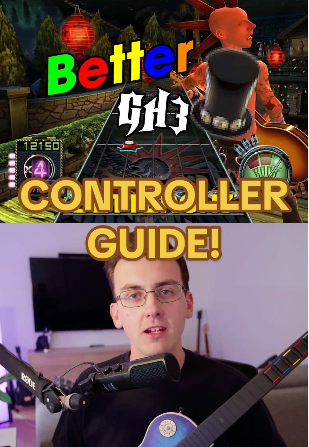 CONTROLLER TUTORIAL FOR BETTERGH3 Guitar Hero 3 PC! Join the discord for any further questions or support, link on my TikTok bio! #guitarhero #guitarhero3 #gh3  #controller #crkd 