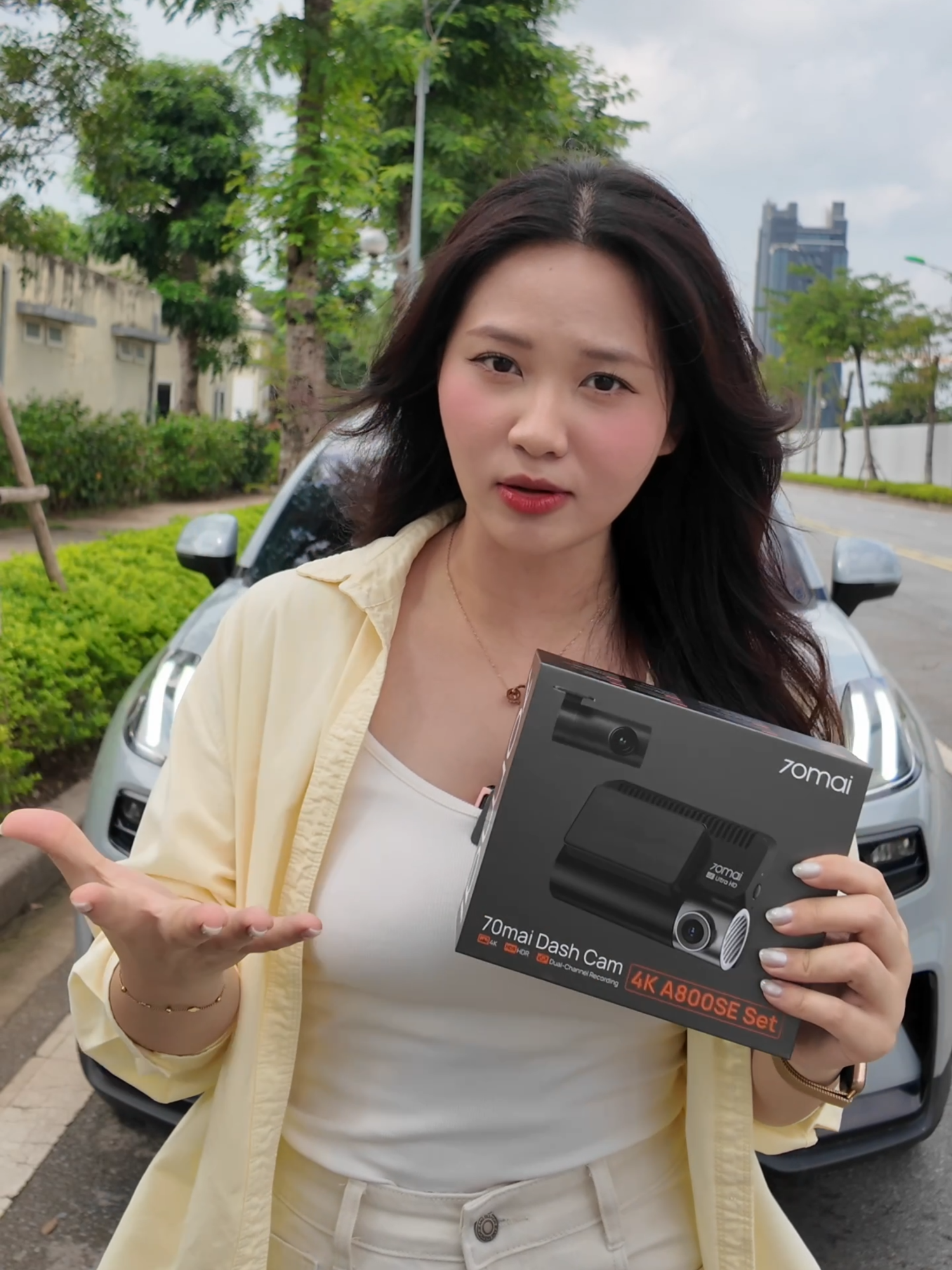 Camera hành trình siêu nét 70mai Dash Cam A800SE chuẩn 4K ghi hình lúc đỗ 24/7, quá là hợp lý với người hay đỗ xe ngoài đường như Quỳnh Như @70maivietnam #LearnOnTikTok #foryoupage #camerahanhtrinh #70mai #70maidashcam #quynhnhupie