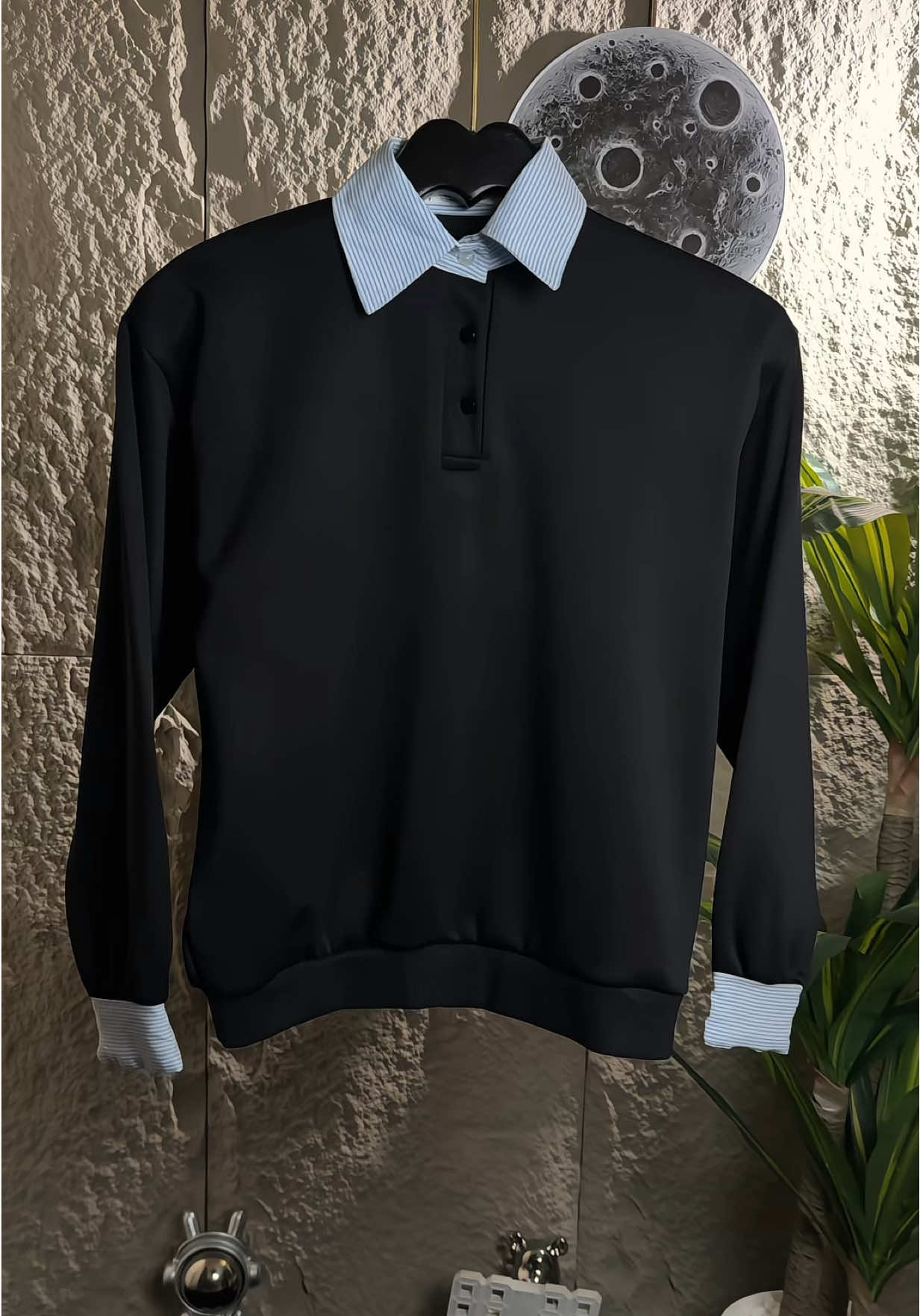 Áo Sweater Cổ Và Tay Phối Sơ Mi Chất Nỉ Bông Cotton Thiết Kế Độc Đáo & Chất Liệu Tuyệt Vời Phù Hợp Mọi Hoạt Động#aosweater #aoni #aonibong #thoitrang #xuhuong 