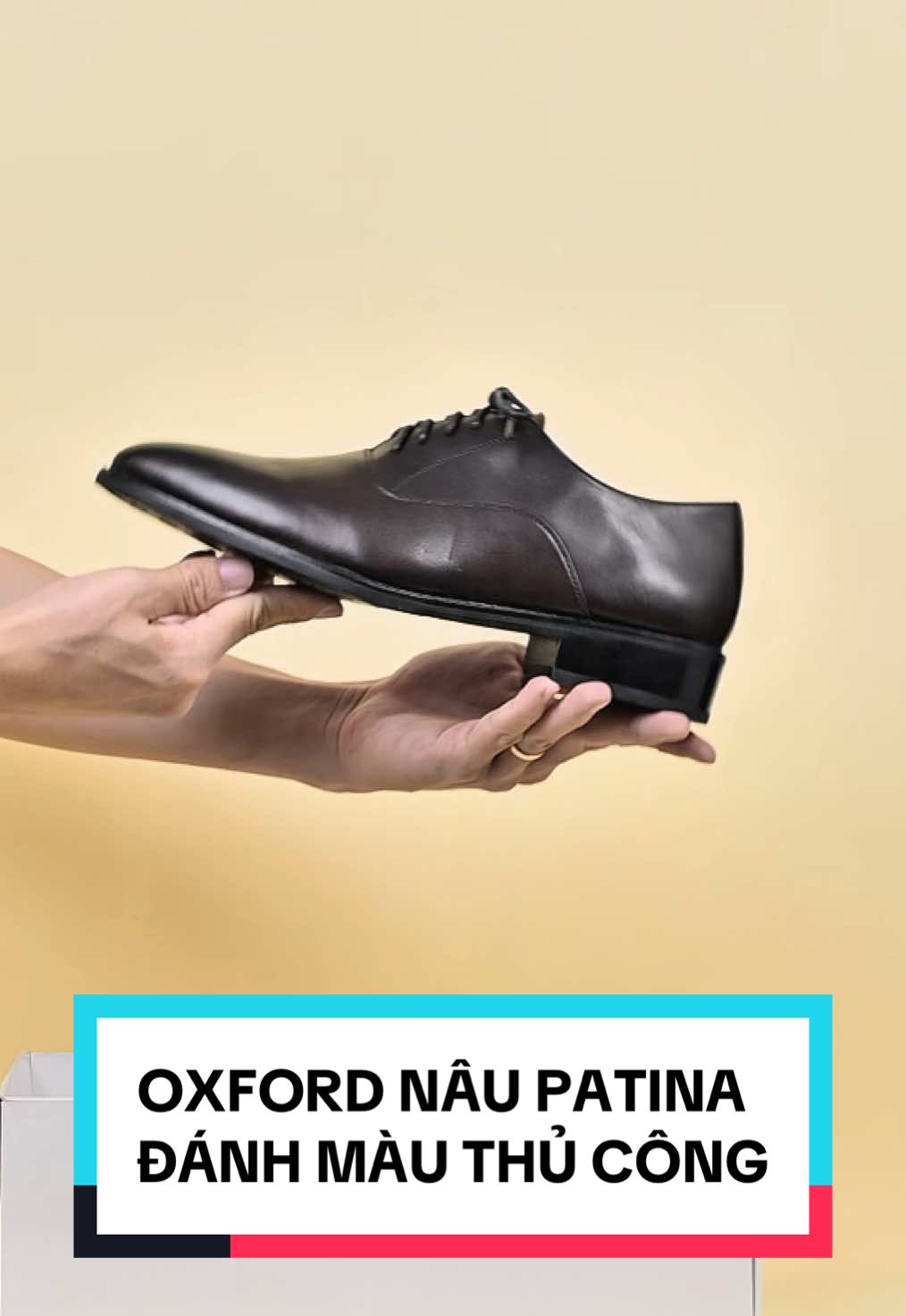 Oxford da bò cao cấp, nhuộm màu nâu patia thủ công #sigourney #giaynam #giaytaynam 