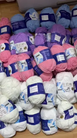 Yarn re stock for my starters kit 😍💓 #milkcotton #cottonyarn #affiliatemarketing #crochet 