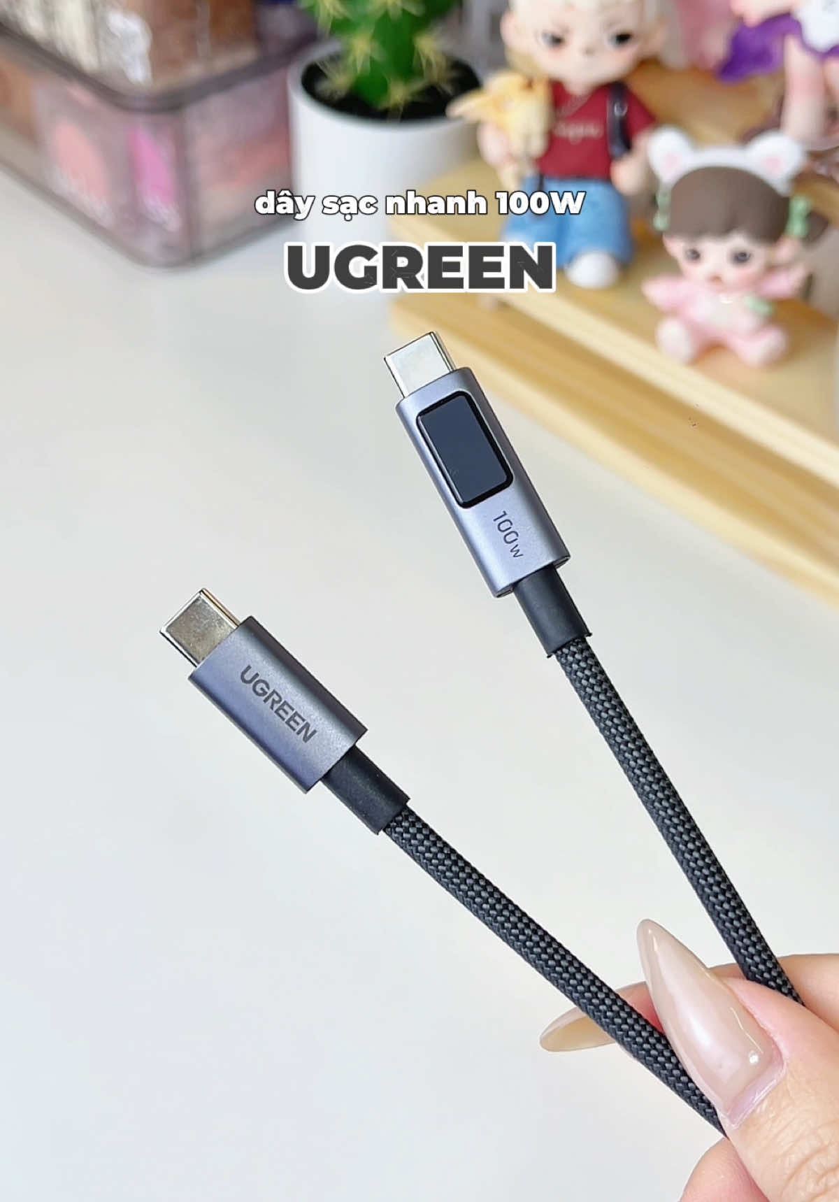 dây cáp sạc nhanh 100W nhà UGREEN , sạc an toàn và bền lắm 📲 #daysaciphone #capsacnhanh #capsaciphone #ugreen #thaothichriviu 