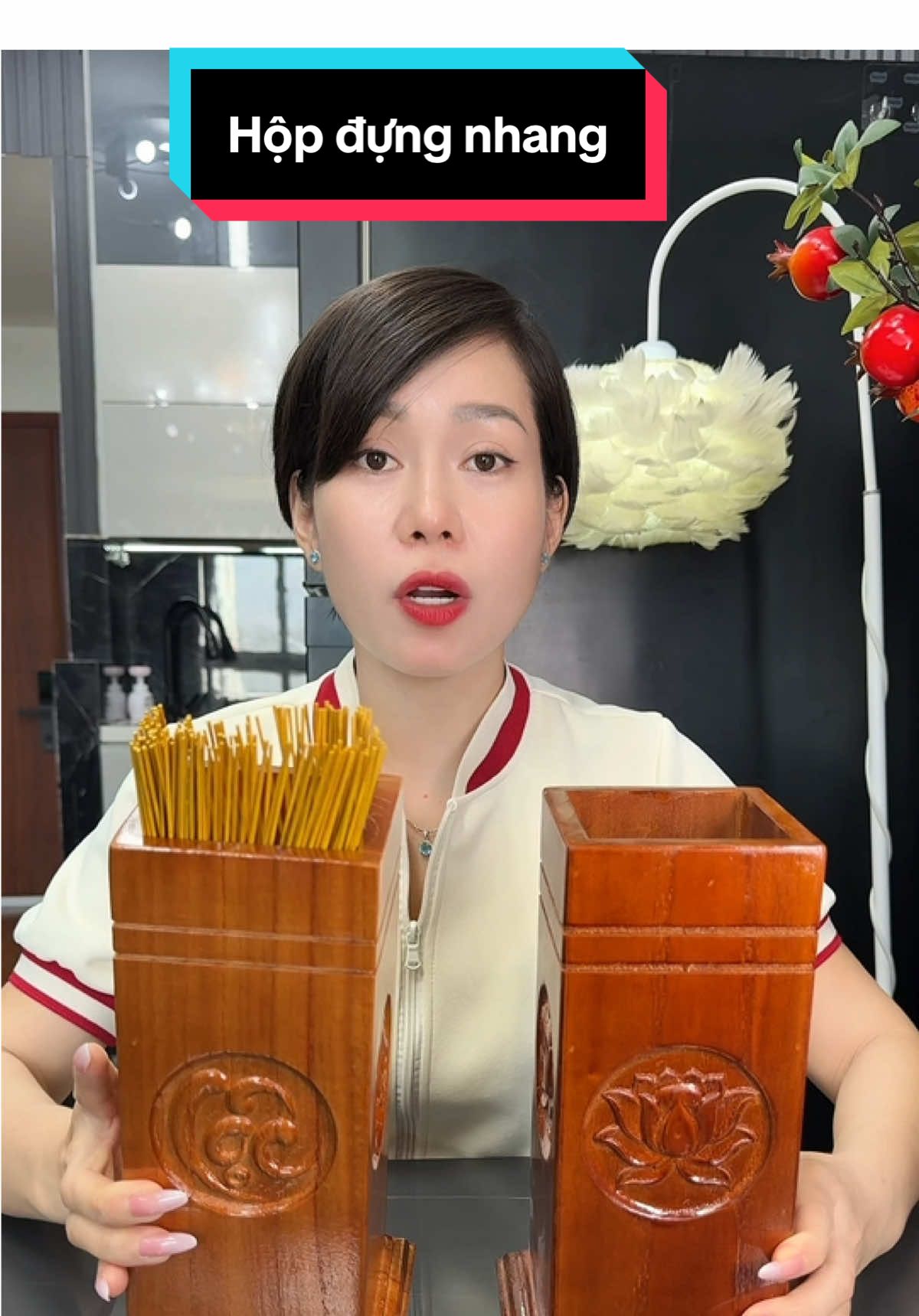 Hộp đựng nhang mẫu hoa sen đục chữ Phúc Lộc Thọ #xh #viral #ongdungnhang #ongdungnhangbanggo #cindythuytichcuc