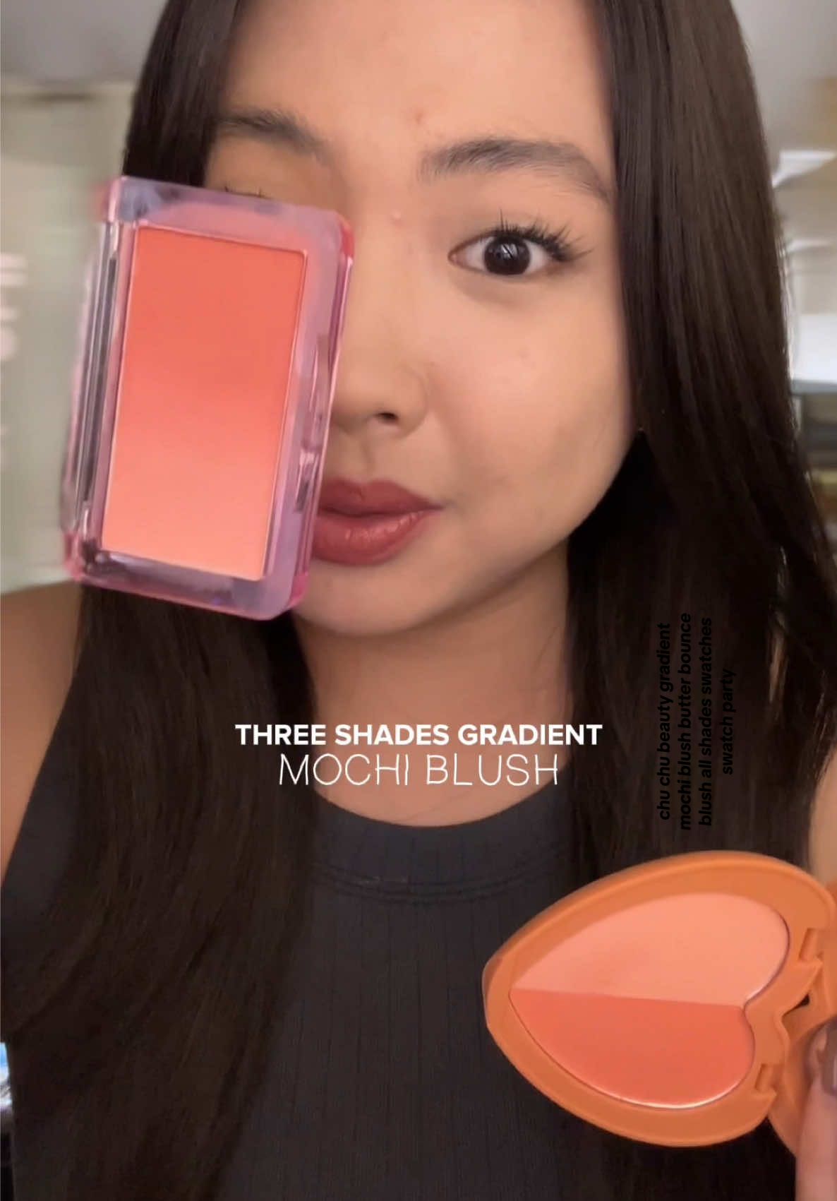 not a review, just a swatch party of @Chu Chu Beauty NEW Butter Bounce Blush, a gradient mochi blush  #beautyph #makeupph #chuchubeauty #mochiblush #swatchparty 