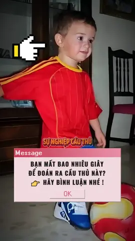 Thử thách đoán tên thần đồng. Bạn mất bao nhiêu s để đoán ra? #sunghiepcauthu #doantencauthu #bongda #thandong #xuhuong 