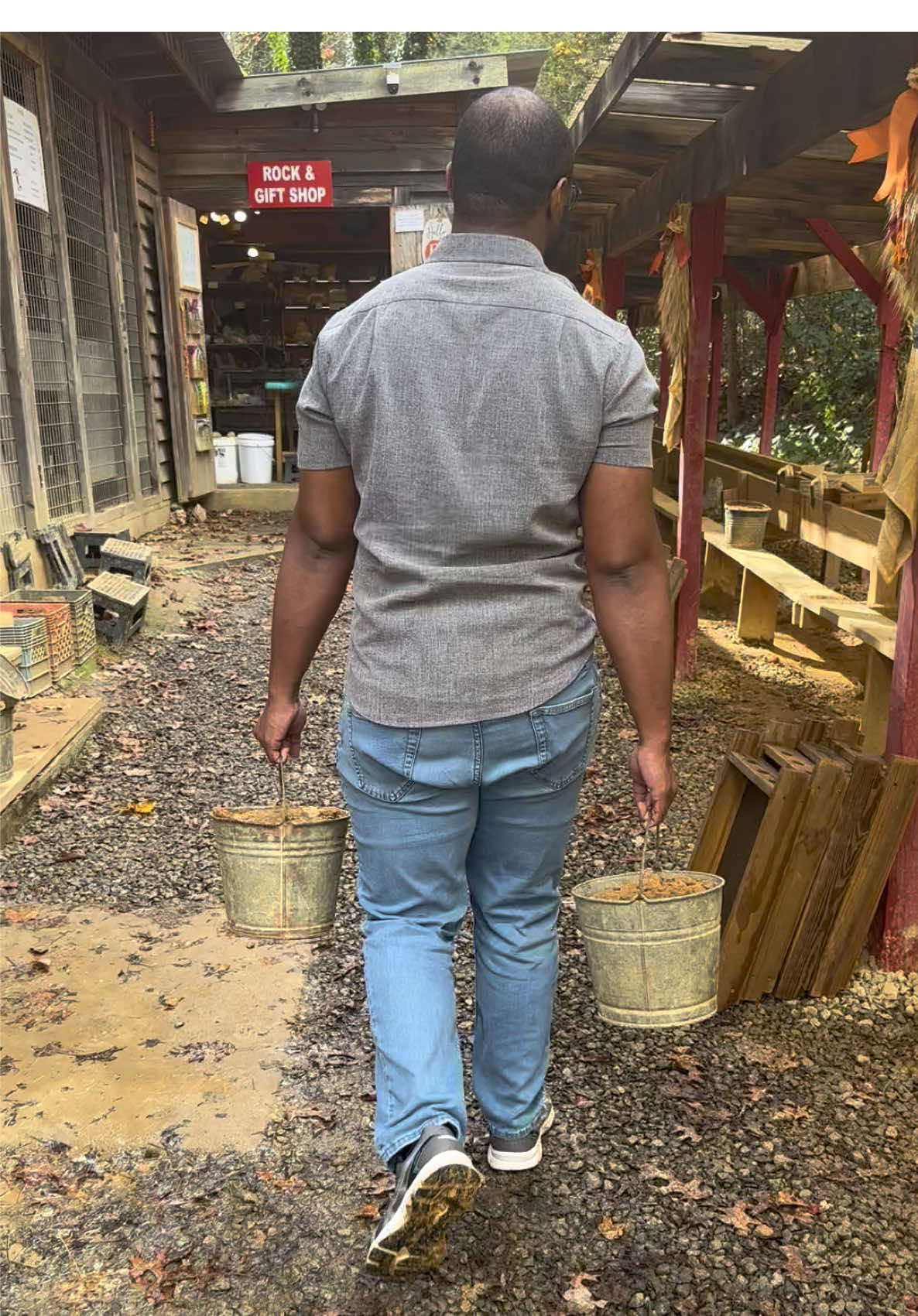 What do you get when two adults who were accelerated/gifted kids, got “finished work early and distracts people” on their progress reports and both work in IT, get married??? You get us spending about 3 hours gem mining in a mountain 😂  #falltrends #cabinlife 
