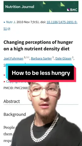 Let’s talk nutrient density and appetite 