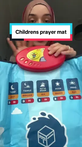 I found this children’s prayer mat at just the right time!👏🏼 #muslimmum #muslimkids #prayermat #islamictoys #muslimparents 
