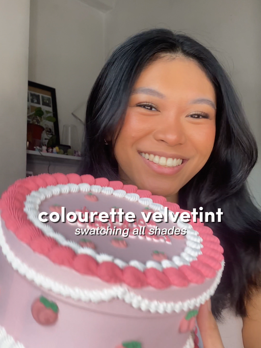 swatching all shades of colourette velvetint blurring lip tint 🧡 @colourettecosmetics 
