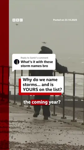 Replying to @Samir Here's why we name storms. #Weather #UKWeather #Storms #StormBenjamin #News #BBCNews 