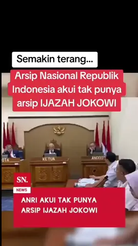 ARSIP NASIONAL REPUBLIK INDONESIA (ANRI) Akui tidak memiliki arsip IJAZAH Jokowi. Bagai mana mungkin seorang presiden status ijazahnya tidak jelas.. #videoviral #adilijokowi #fyppppppppppppppppppppppp 