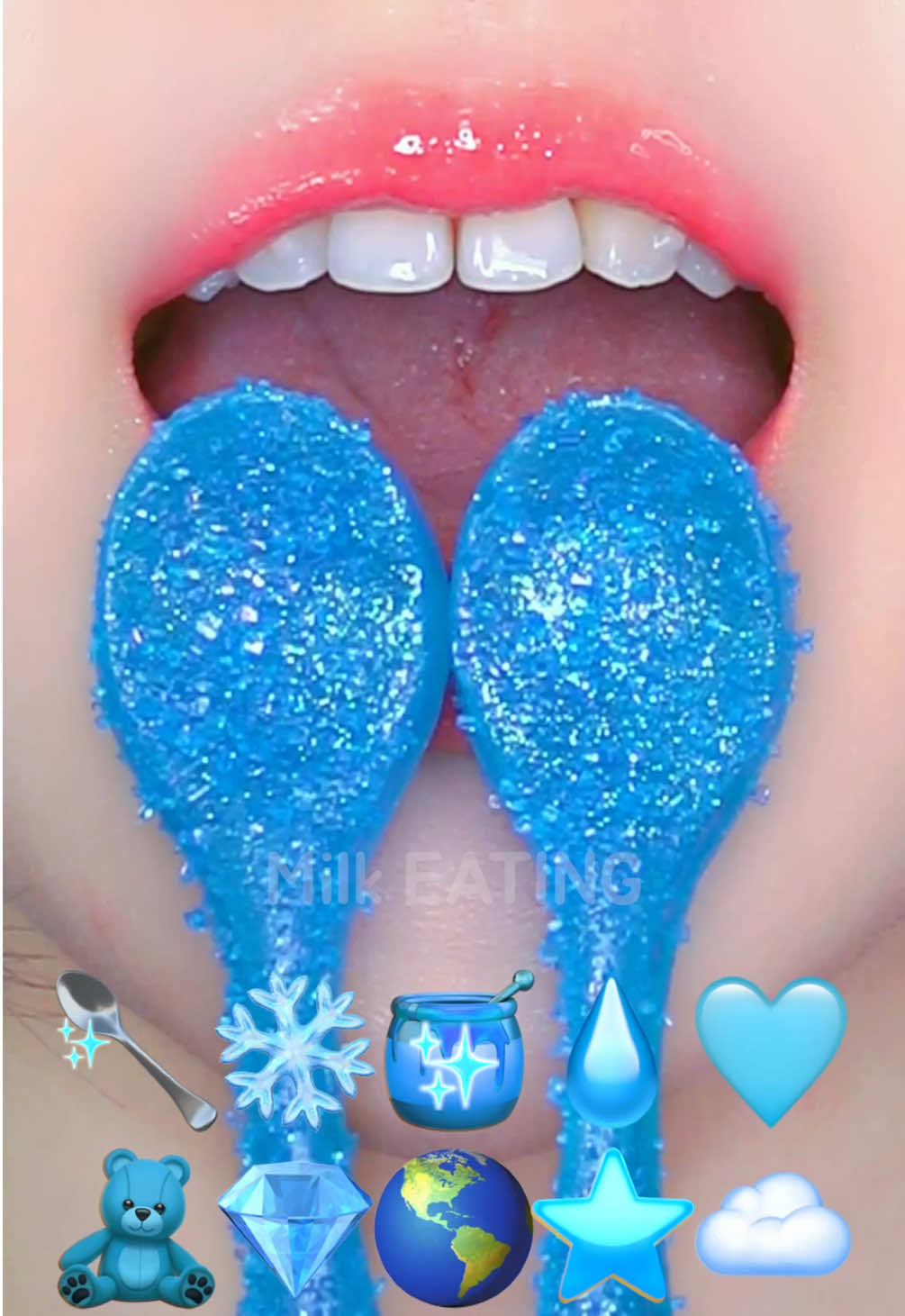 하늘색 이모지 먹방🩵 #mukbang #asmrsounds #eatingshow #먹방asmr 