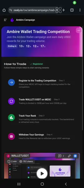 join me to earn daily income on zealy via trading campaign feature on zealy #zealy 