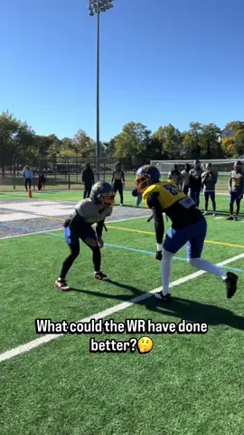 What could the WR have done better? 🤔  • • • • • #leeemacademy #coachleeem #fallcamp #nfl #nfldraft #tiktok #football #fyp #juco #naia #naiafootball #college #CollegeFootball #widereceiver #defensiveback #defensivebacks #1on1 #wr #routerunning #routerunning101 #jucoproduct #jucofootball #ncaafootball #ncaa