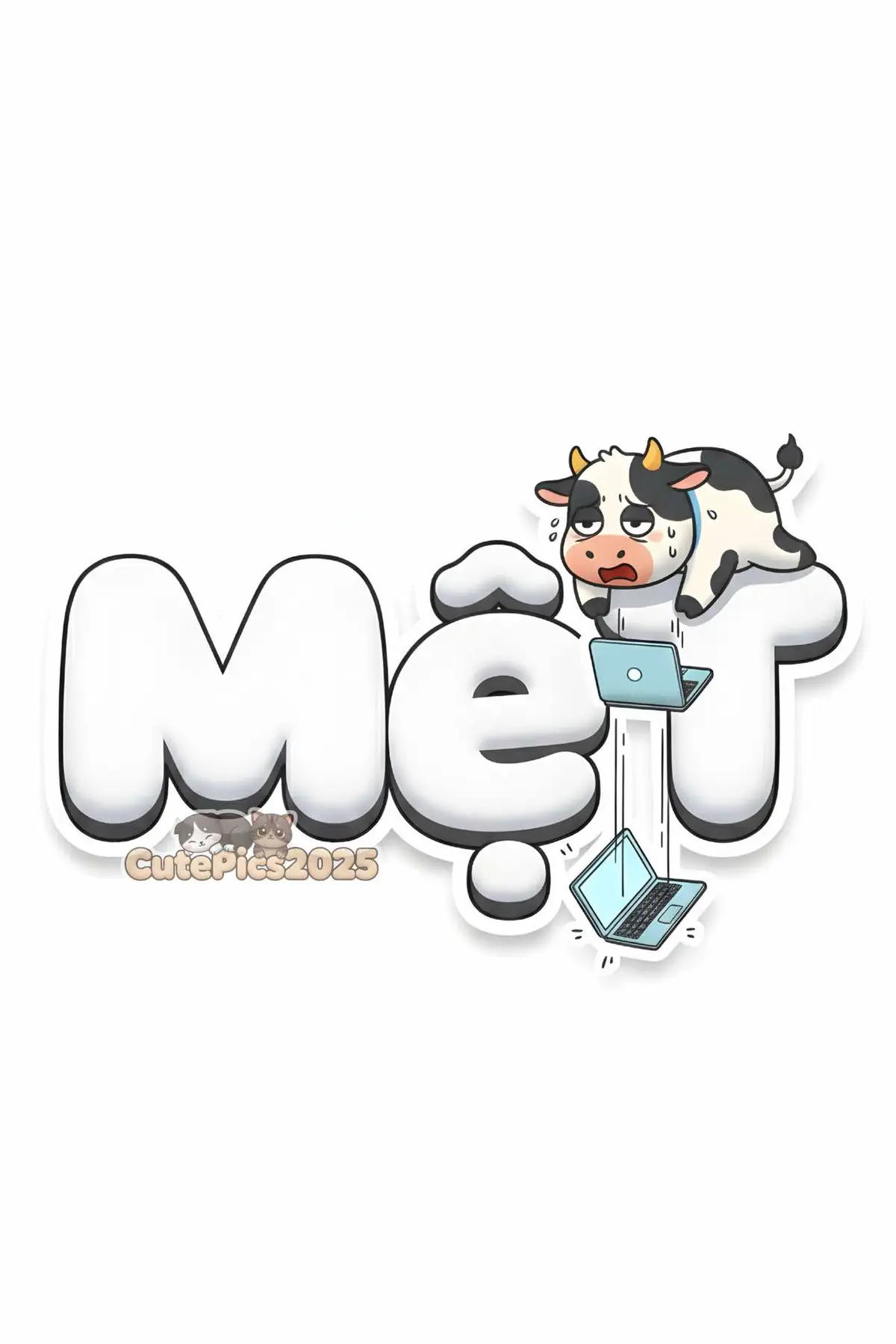 Những chiếc sticker chú Bò với nhiều biểu cảm dễ thương nơi công sở 🐄 🥰 #fyp #xuhuong #chat #stickers #cow 