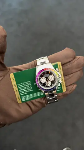 Rolex Daytona White Gold „Rainbow” Full Set 2010 Cena:159.000PLN #rolex #rolexdaytona #rolexrainbow #rainbow #diamonds 