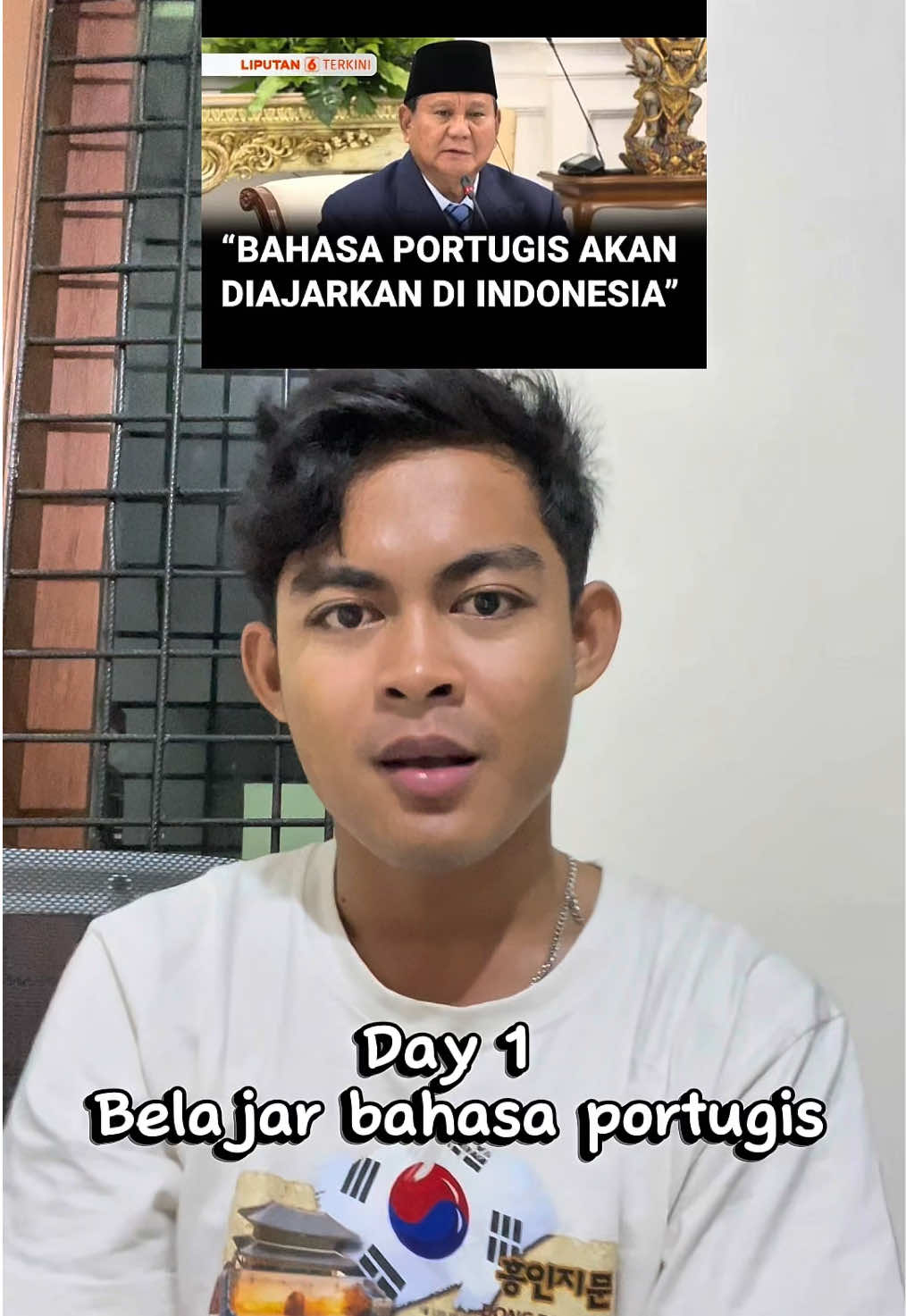 Day 1 belajar bahasa portugis #berita #portugis #portugal #cristianoronaldo #fyp 