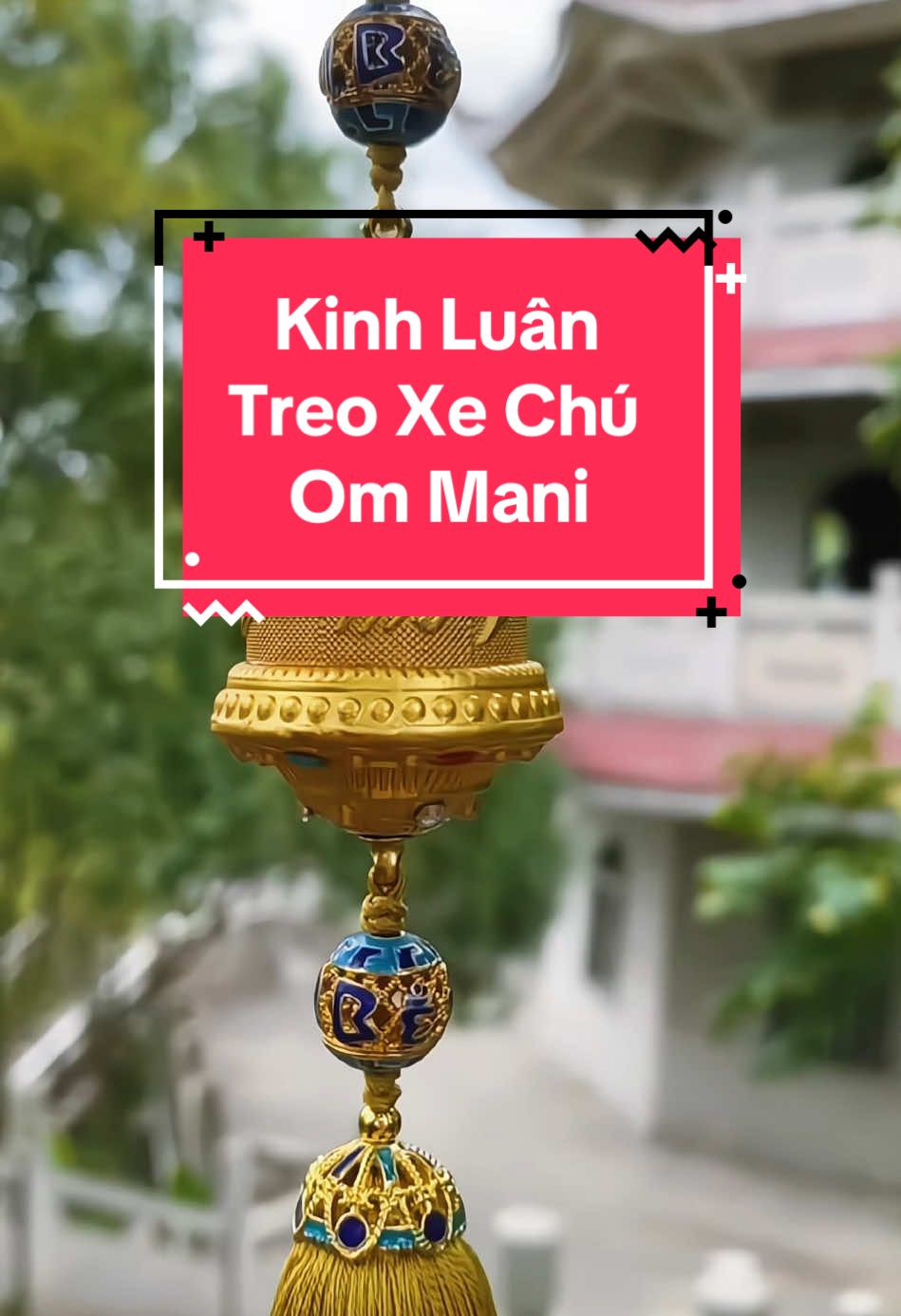 Dây treo kinh luân chú Om Mani Padme Hum, dùng để treo xe oto, phòng thờ, nơi làm việc, mang bên mình để cầu sự bình an #kinhluan #luctudaiminhchu #ommanipadmehum #bpshopphongthuy 