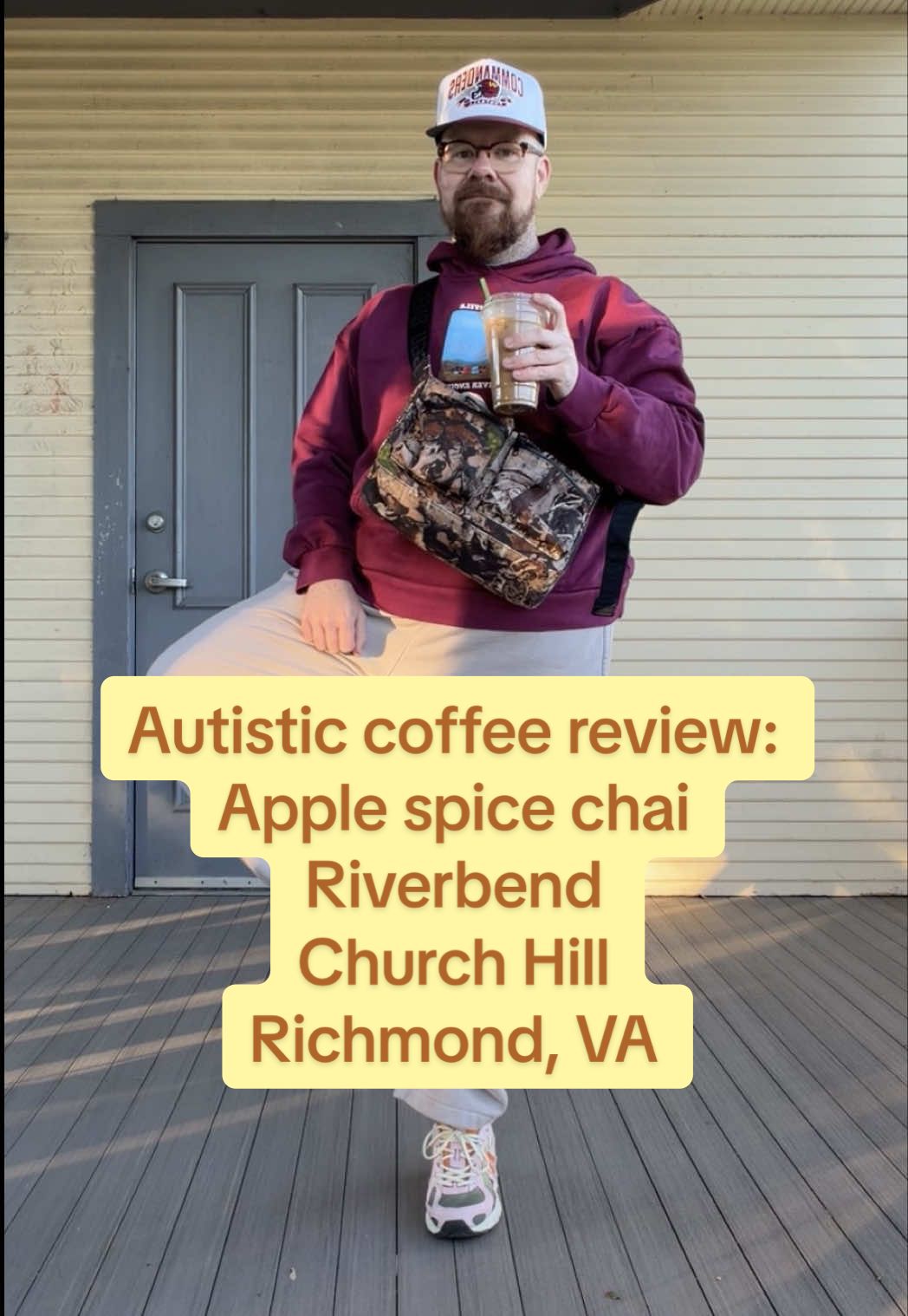 Autistic coffee review: Apple spice chai from Riverbend Roastery in Church Hill , Richmond, Virginia #fyp #coffeetiktok #coffee #autism #adhd 