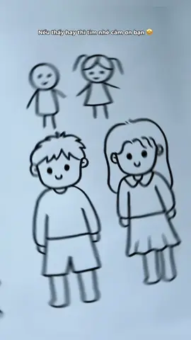 Cách vẽ cô cậu bé bắt đầu từ cặp chữ U và H 👦 #thienmink1 #artist #drawing #hocve #vetranh