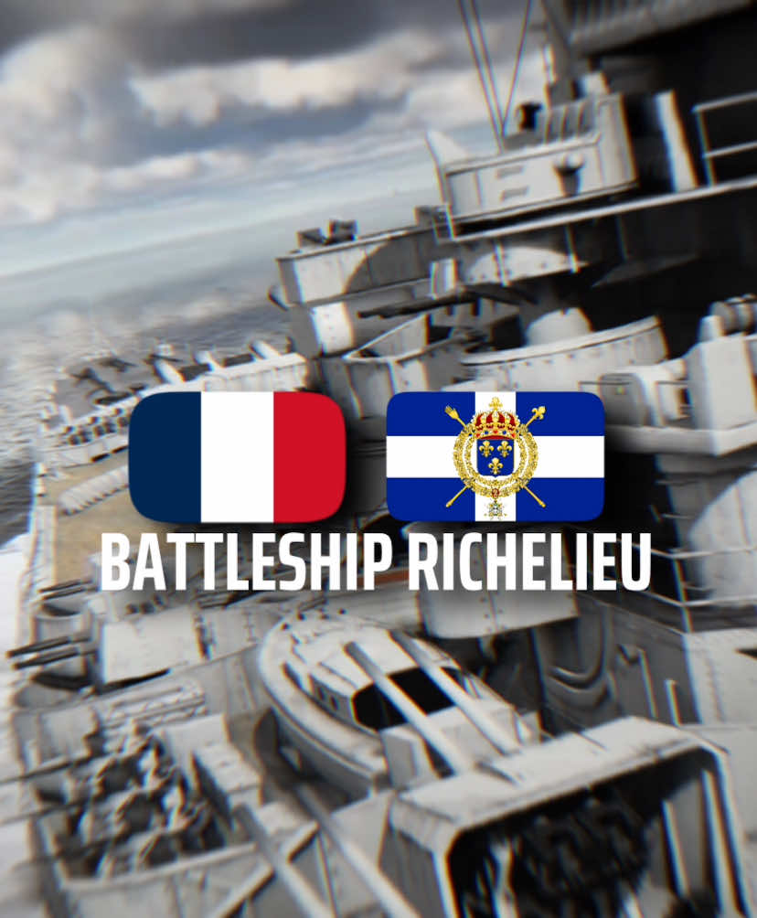French battleship Richelieu ริเชลิเยอ เป็นเรือลำนำในชั้นเรือประจัญบานเร็วของฝรั่งเศสที่สร้างขึ้นในช่วงทศวรรษที่ 1930 เพื่อรับมือกับเรือรบหลวงรุ่นใหม่ของอิตาลีและเยอรมนี เรือประจัญบานลำนี้ซึ่งสร้างไม่เสร็จสมบูรณ์เมื่อฝรั่งเศสพ่ายแพ้ในปี 1940 ได้สร้างประวัติศาสตร์อันโดดเด่นและแปลกประหลาดในสงครามโลกครั้งที่สอง โดยเริ่มแรกประจำการภายใต้การปกครองของฝรั่งเศสวิชี ก่อนที่จะได้รับการปรับปรุงให้ทันสมัยโดยฝ่ายสัมพันธมิตรและกลับเข้าร่วมการรบกับกองกำลังฝรั่งเศสเสรีอีกครั้ง#richelieubattelship#frenchnavybattleship#richelieuclassbattlesp