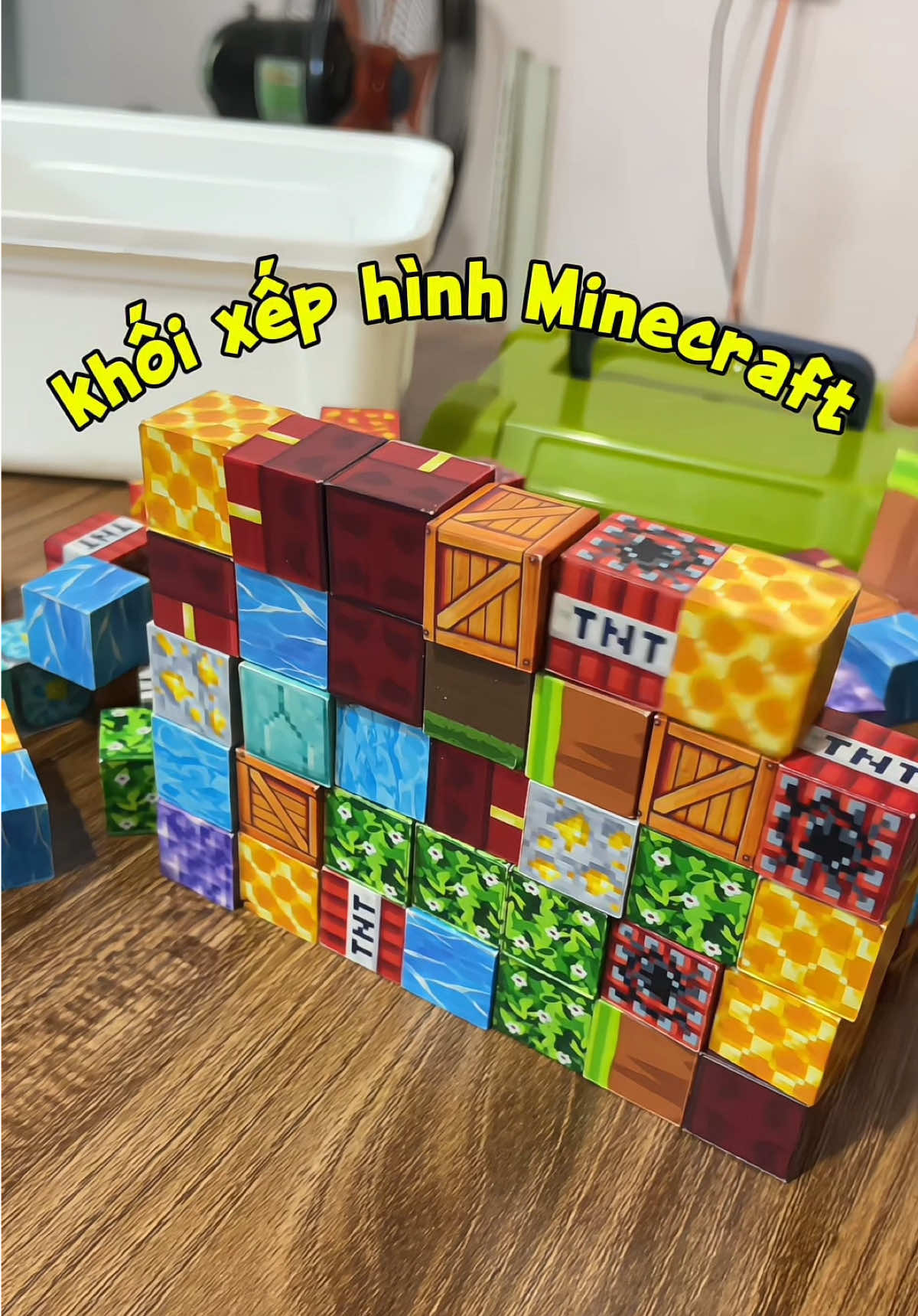 Khối xếp hình nam châm #xephinh #dochoichobe #dochoixephinh #xuhuong #viral 