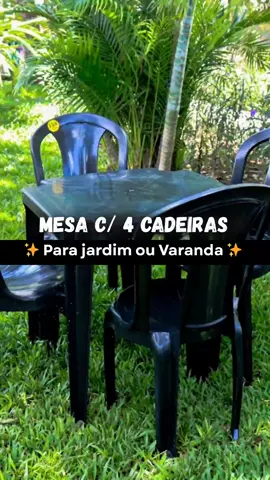 Kit 4 Cadeiras + 1 Mesa Quadrada de Plástico  ✅ Conjunto ideal para sua casa, jardim, varanda, festas ou áreas externas.  Lɪɴᴋ ɴᴀ ʙɪᴏ, ᴄᴏ́ᴅɪɢᴏ ID ɴᴏs ᴄᴏᴍᴇɴᴛᴀ́ʀɪᴏs sᴏ́ ᴄᴏᴘɪᴀʀ ᴇ ᴄᴏʟᴀʀ ɴᴀ ʙᴀʀʀᴀ ᴅᴇ ʙᴜsᴄᴀ ᴏᴜ ᴄᴏᴍᴇɴᴛᴀ QUERO ǫᴜᴇ ᴛᴇ ᴍᴀɴᴅᴏ ᴏ ʟɪɴᴋ. #kitcadeiras #mesa #pvc