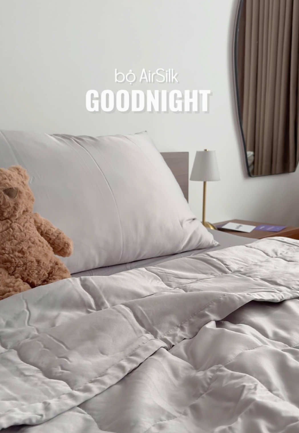 Ta nói nó mờ-ê các mom ơi 🤤 Bộ chăn ga Goodnight AirSilk nằm mà đã hết cả bó-đì 😌 #meshinthuine #goodnight#gooodnightbedding #airsilk #NguSaySongYay 