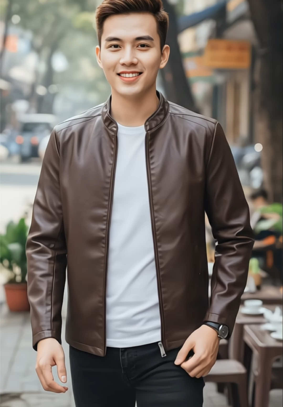 Áo Khoác Da, Chất Lượng Cao, dáng ôm lót lụa cao cấp #aokhoacnam #aokhoacda 