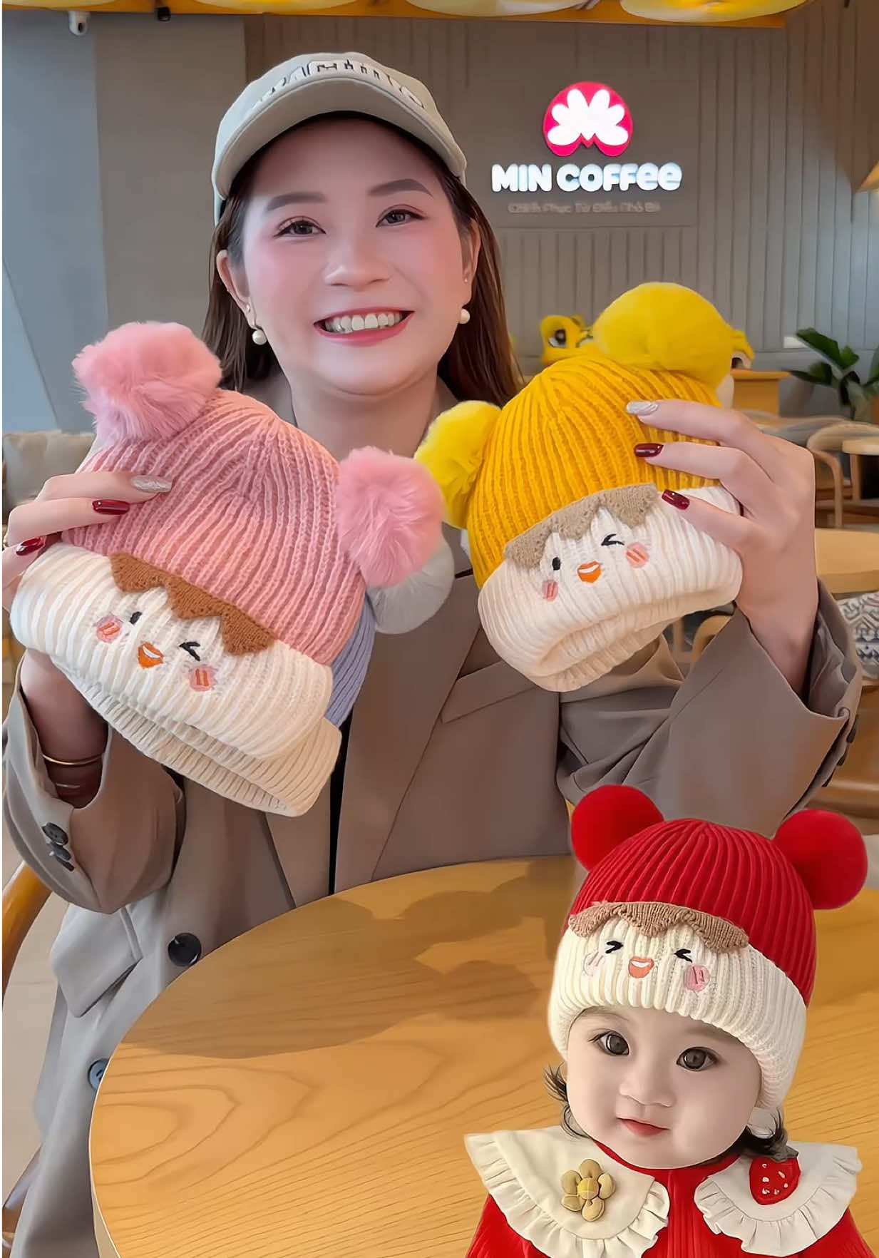 Mũ len xinh cho bé 3th- 3 tuổi #xuhuong #mevabe #muchobe #mulenchobe 