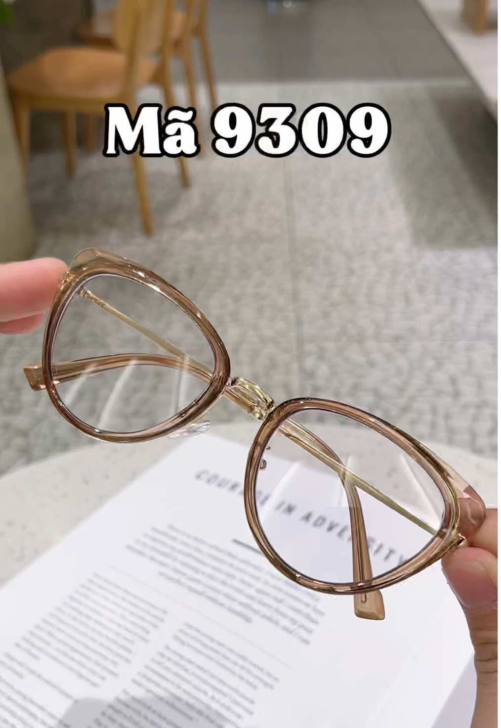 Kính mắt mèo tone thạch trà  siêu xinh #glasses #kinhmatmeo #viralvideo #gongkinhcan #gongkinhmatmeo 
