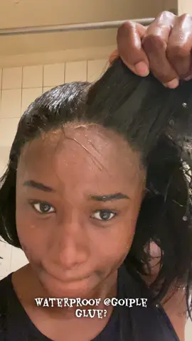 The glue is good , but not waterproof or sweat proof🤷🏾‍♀️  #wigglue 