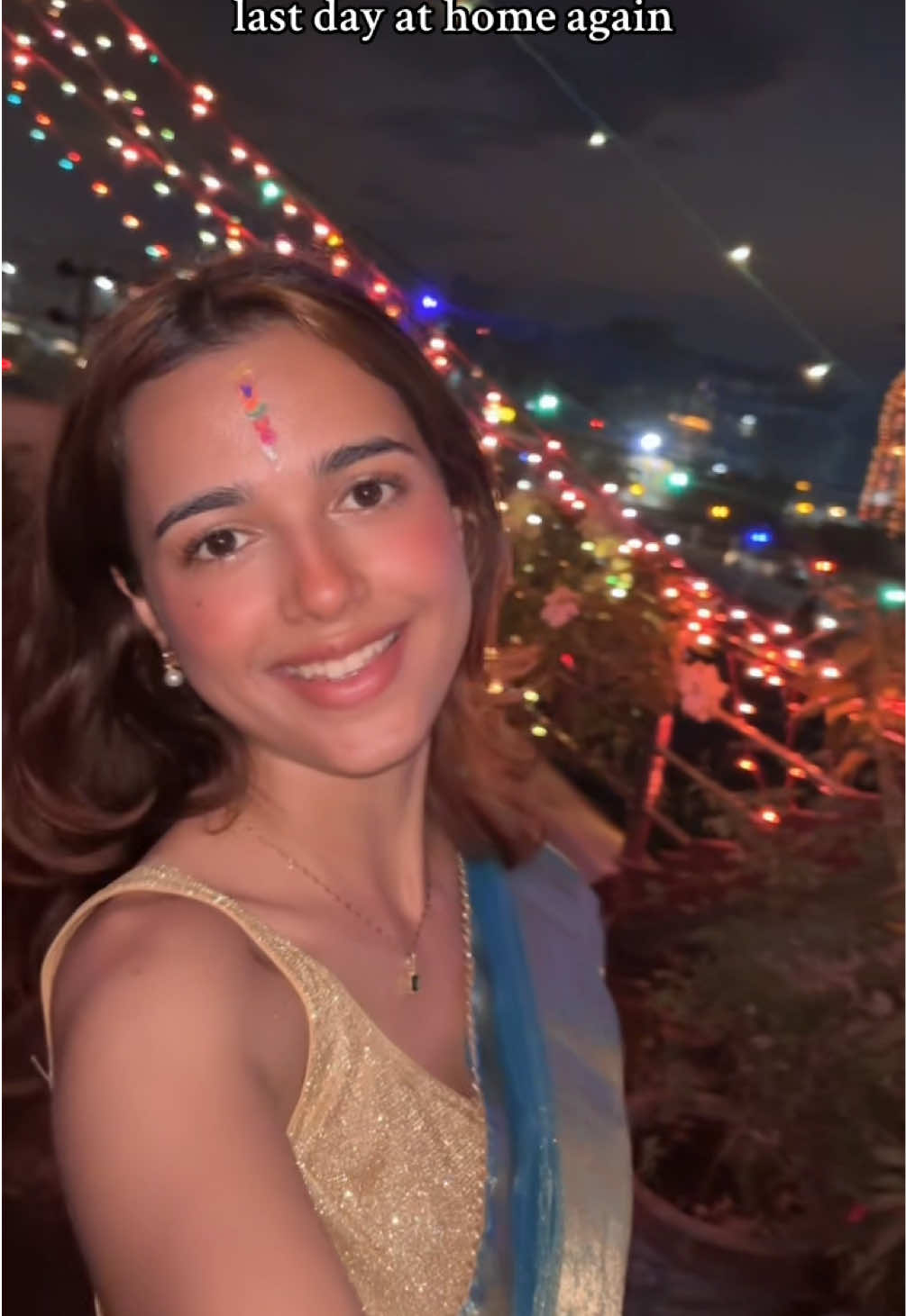 Trying to take it all while I am here, it feels like I came home yesterday and it’s already the day to go back #happybhaitika #lights #foryou #trending 