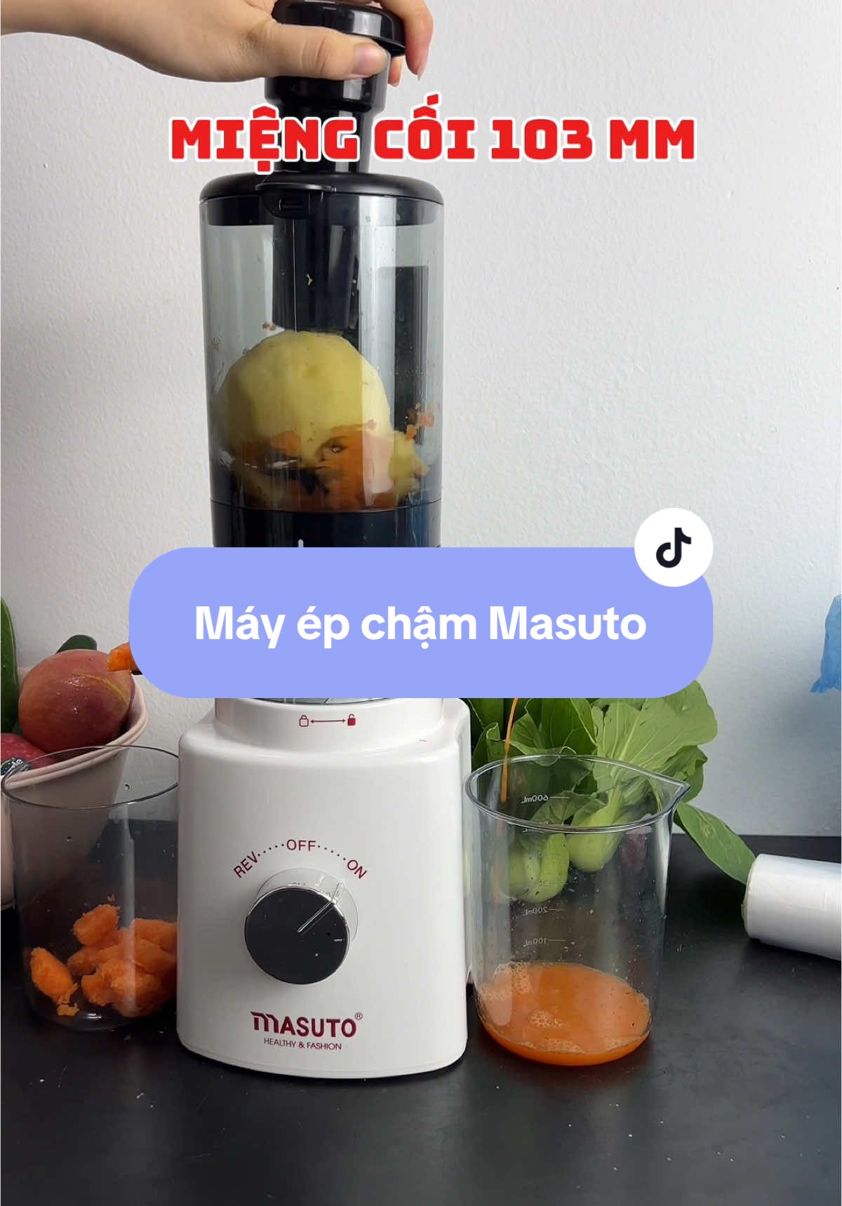 Thêm dinh dưỡng cho người đang thâm hụt calo. Máy ép Masuto #gianggc #masuto #mayepcham #thamhutcalo 