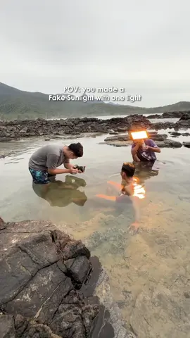 Made this sunset look using the  @amarancreators Peak Battery and Pano 60c! 💡🎥 #lighting #amaran #cinematic #fy #fyp 