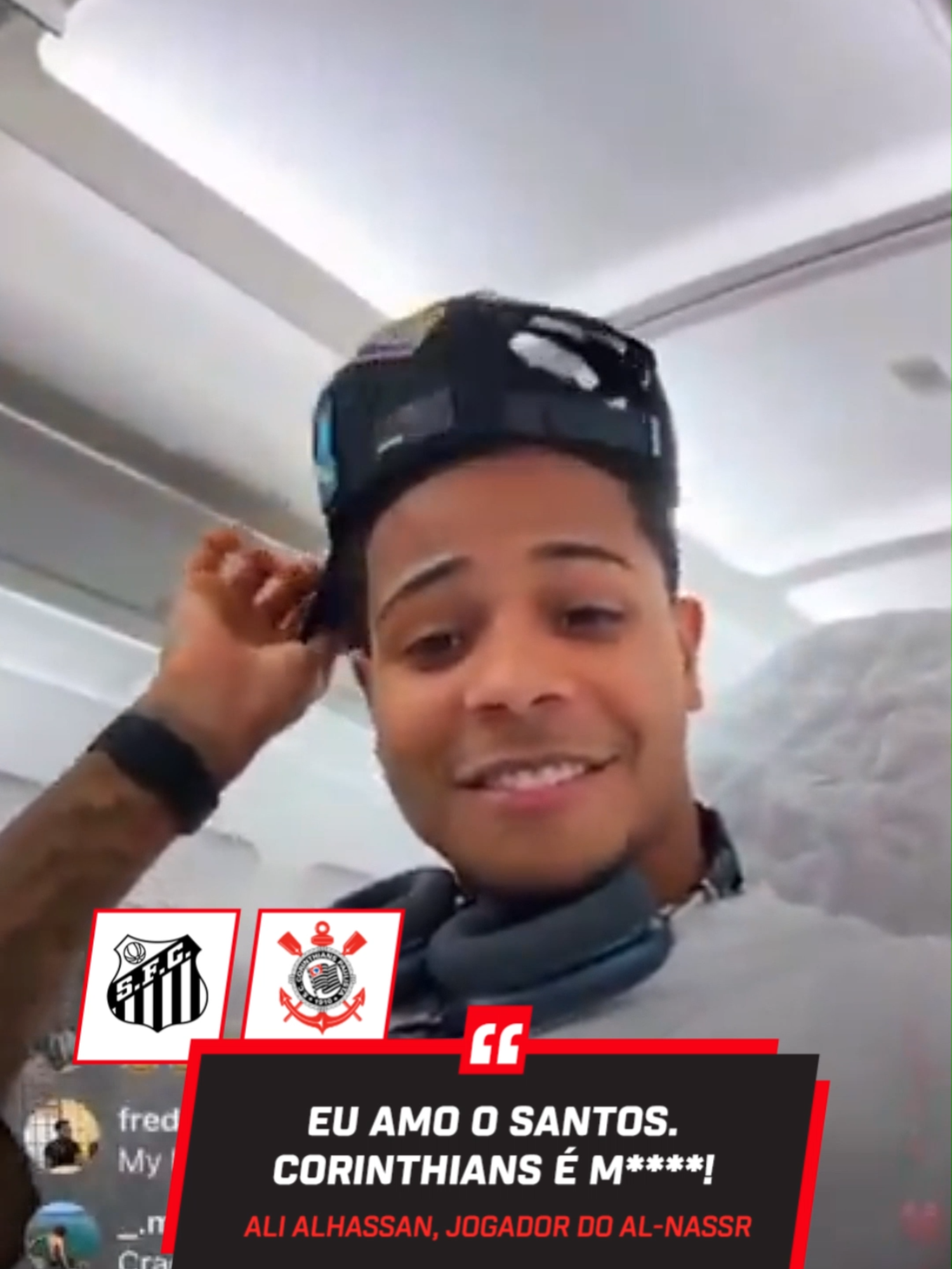 Em live no Instagram, Wesley pediu para Alhassan falar 
