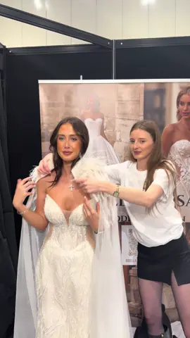 Her reaction says it all 🤍   #thenationalweddingshow2025 #sayyestothedress #londonweddingdress #londonbridetobe #weddingdresseslondon 