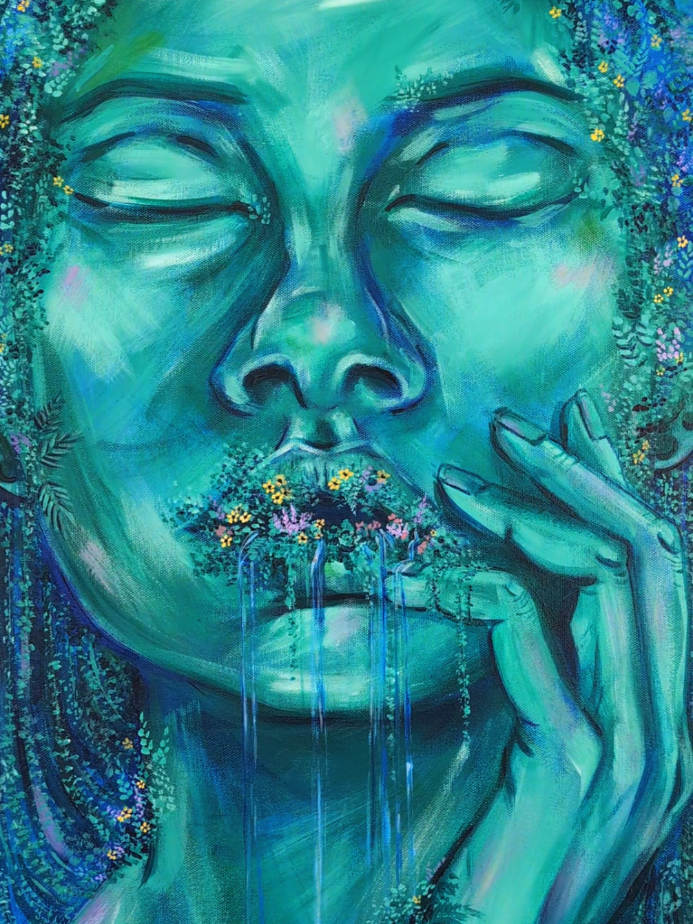 To those fighting for their voice to be heard... This painting is for you. 💚 #art #painting #drawing #artcollector 