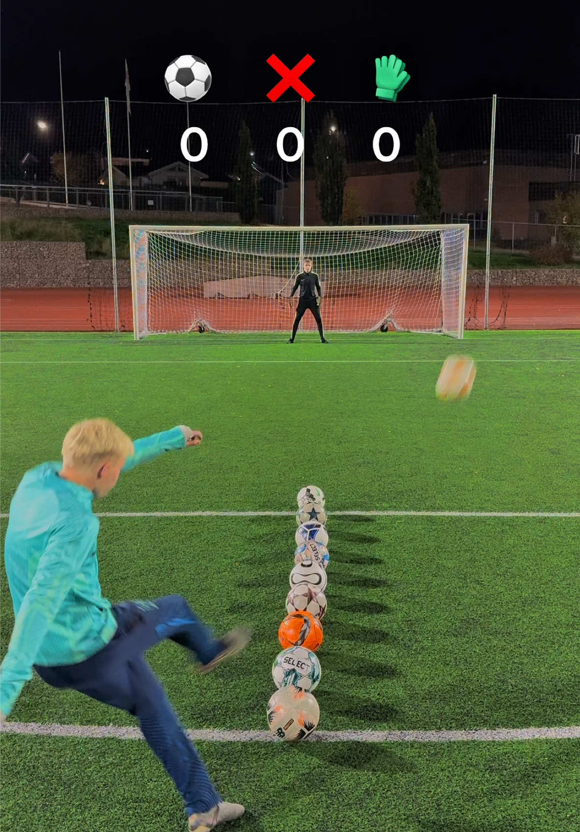 10 Shots Challenge 🔥 #football #Soccer #fyp 