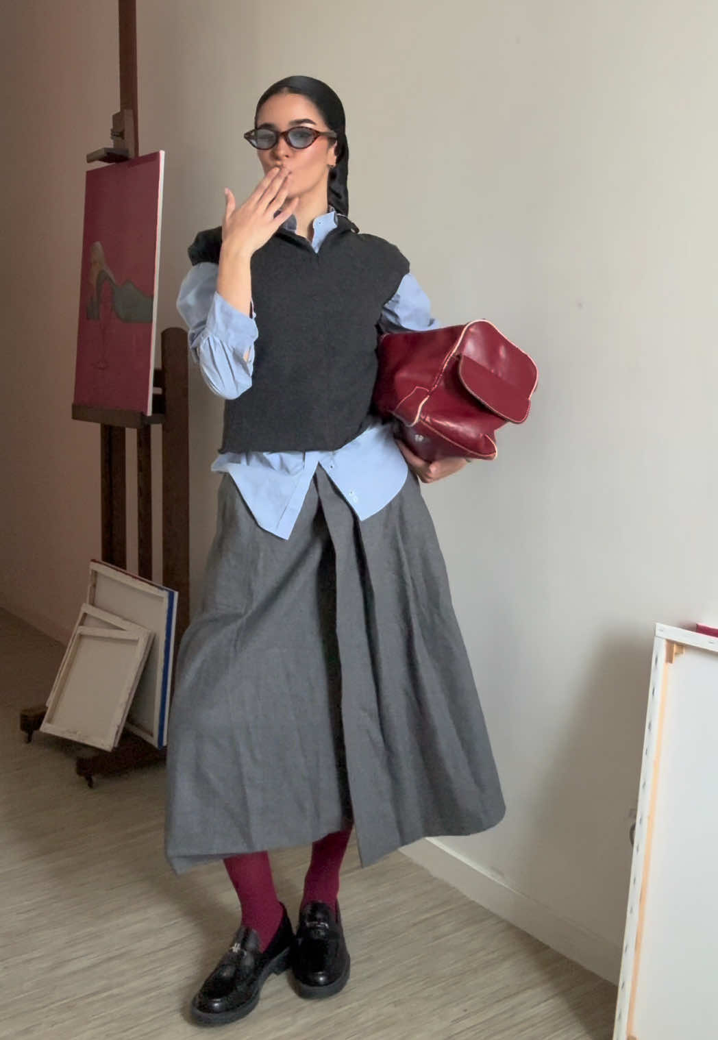 Turning myself into a @Miu Miu girl  #styleinspo #miumiu #fashiontiktok #modestfashion #fashionhacks 