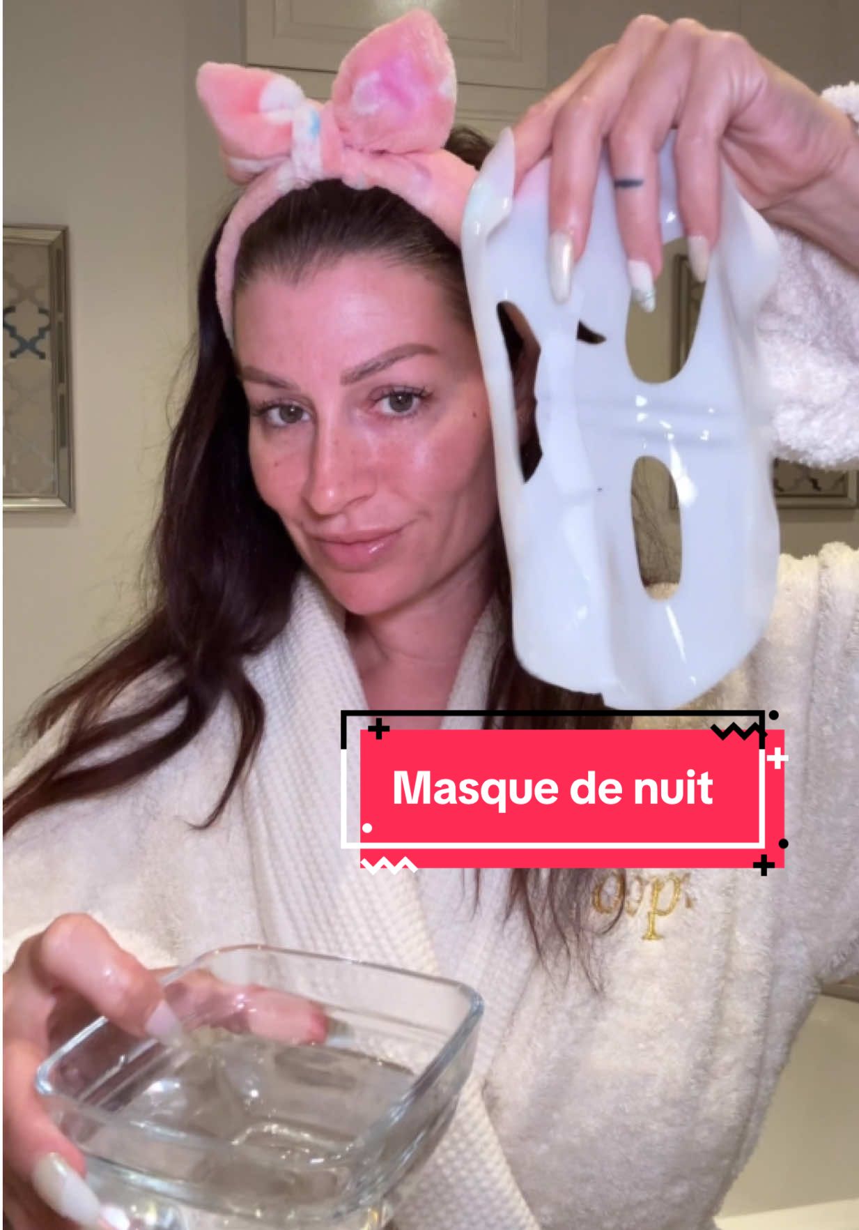 Skincare night routine avec le masque en pure essence de Bio-Collagen qui se dissout dans l’eau de chez @Biodance Store US publicite #skincare #kbeauty #biodance #collagenmask #glowwithbiodance 