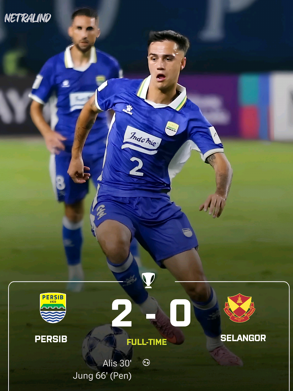 FT: PERSIB 2-0 SELANGOR 🥶 Persib Bandung menang 2-0 atas Selangor FC di ajang AFC Champions League Two.Kemenangan ini membawa Maung Bandung ke puncak Grup G . #persibbandung #persib