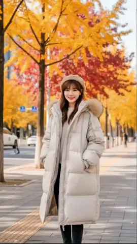 Áo Khoác Phao Đại Hàn Dáng Dài Có Mũ Lông Rộng #aokhoacphao #aokhoacnu #xuhuongthoitrang #thoitrangnu #homnaymacgi 