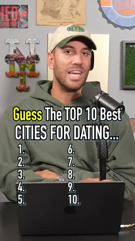 Top 10 Best Cities For Dating In The USA! #fyp #dating #top10 #guessinggame 