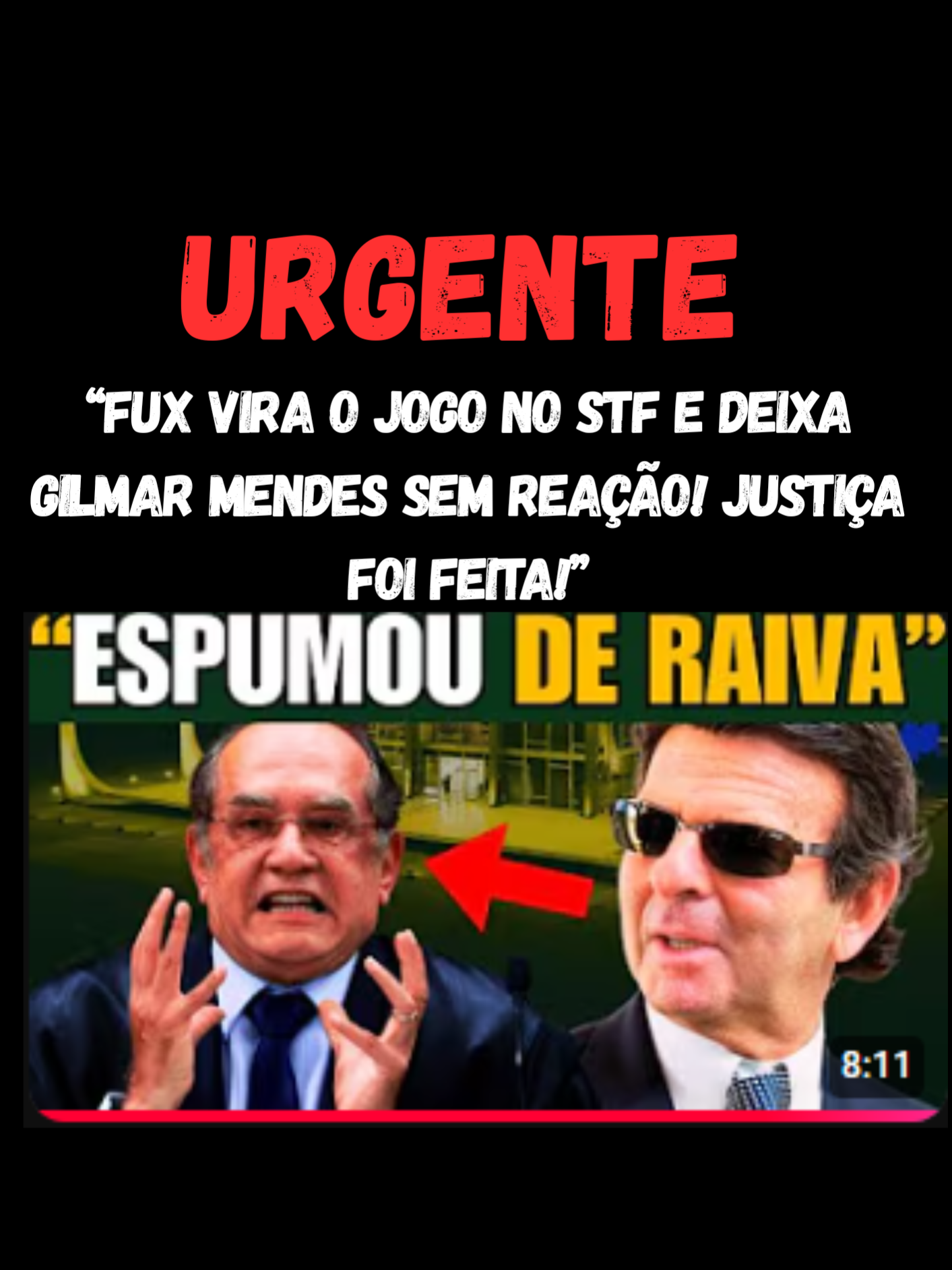 “Fux vira o jogo no STF e deixa Gilmar Mendes sem reação! Justiça foi feita!”#fux#gilmarmendes #anistia