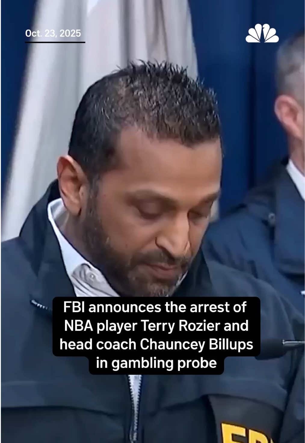 Miami Heat guard Terry Rozier and Portland Trail Blazers head coach Chauncey Billups were arrested Thursday morning as part of a federal gambling probe that involved four of the five most notorious mafia families, the FBI announced in a press conference. Rozier was arrested Thursday morning in Orlando, where the Heat faced the Magic Wednesday night. It is not immediately clear where Billups was arrested, but the Blazers played their season opener at home against the Minnesota Timberwolves Wednesday night. Former NBA player Damon Jones was also arrested Thursday morning in Las Vegas, an FBI spokesperson confirmed.